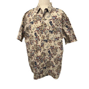 Gap Short Sleeve Shirt Men’s XL Tropical Print Multicolor